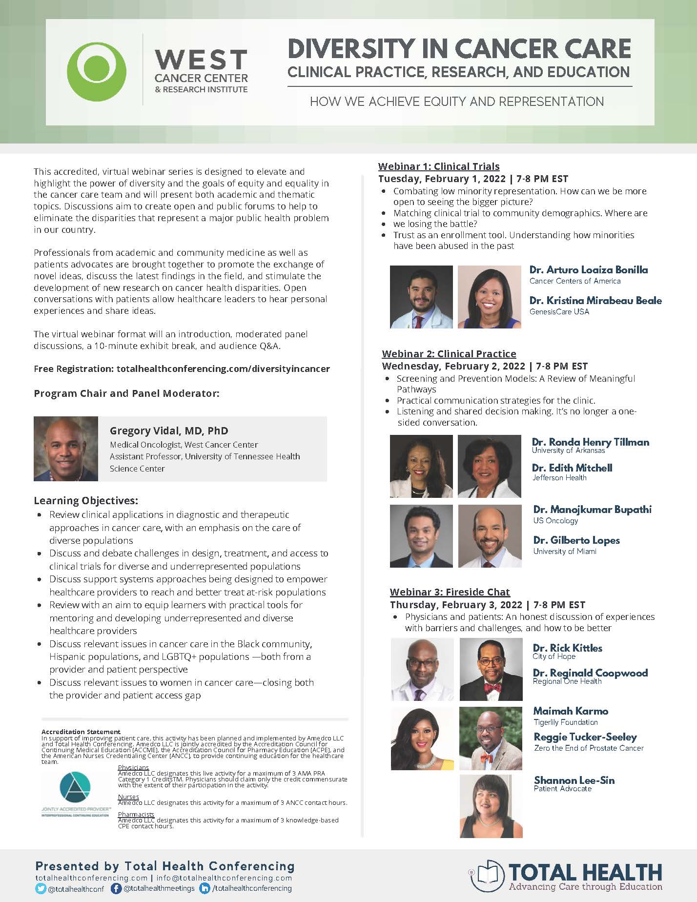 Diversity in Cancer Care virtual webinar series, February 1st - 3rd ...